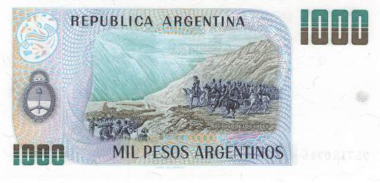 Argentinien p317b C 1000 Pesos 1983